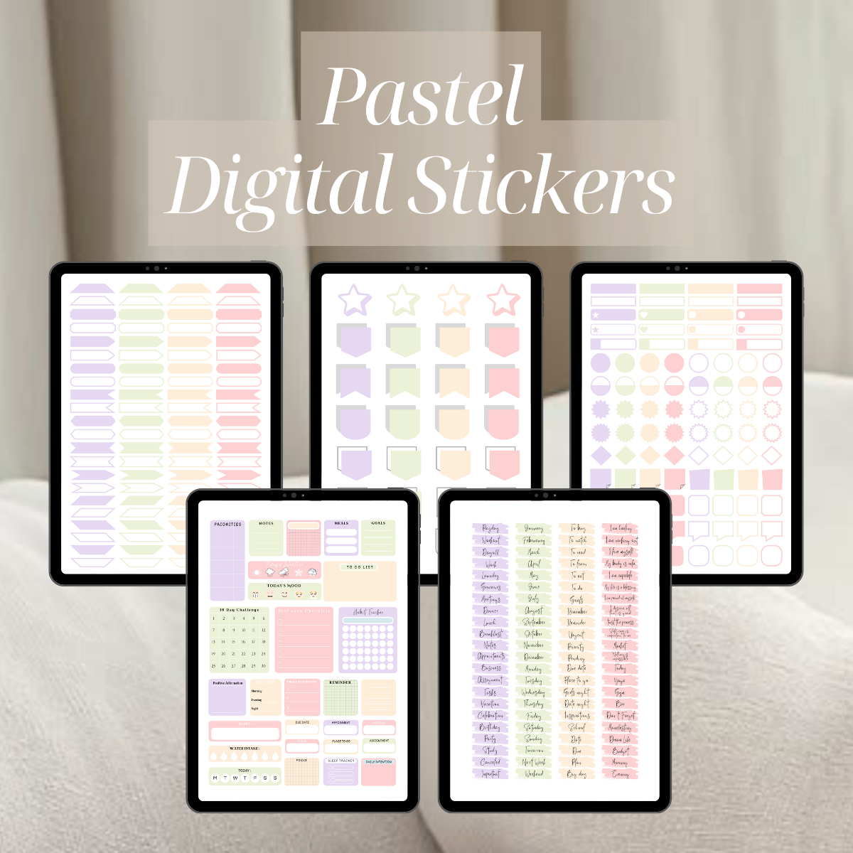 Digital Stickers: Rainbow